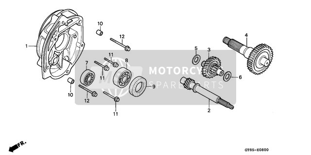 Honda PK50S 1995 Transmission for a 1995 Honda PK50S